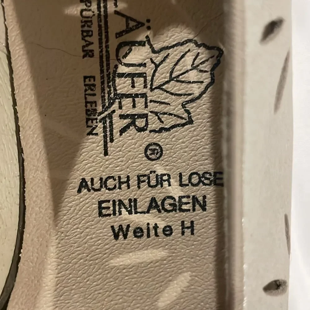 WALDLAUFER SILVER FLATS.   SUPER COMFORTABLE, CUT OUT DESIGNS.  NEW IN BOX